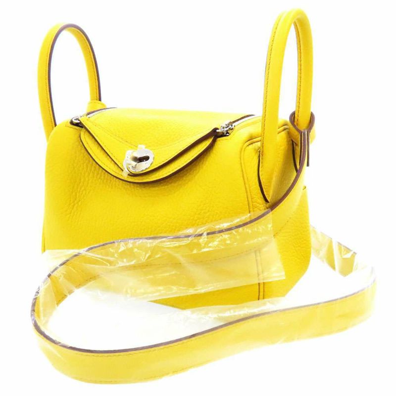 エルメス リンディ ミニ サン/シルバー金具 トリヨンクレマンス B刻印 HERMES2way