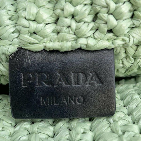 プラダ トートバッグ クロシェ ラフィア スモール ロゴ 1BG422 PRADA バッグ ハンドバッグ 黒