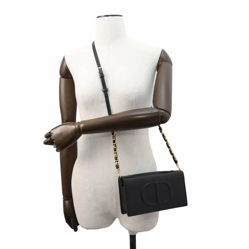 クリスチャン・ディオール ハンドバッグ CD シグネチャー ミニ S2209UMFV 2wayショルダーバッグ 黒 セール品