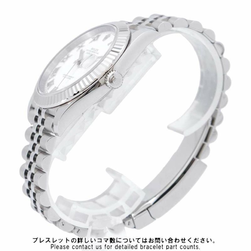 ロレックス デイトジャスト41 SS/K18WG 126334 ROLEX 腕時計 白文字盤 ローマン