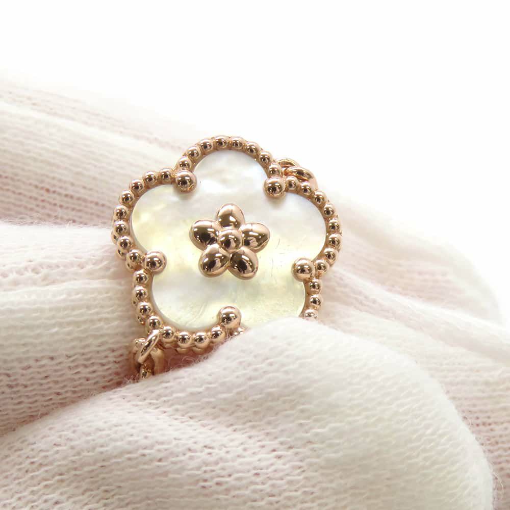 ヴァンクリーフ&アーペル ブレスレット ラッキースプリング 5モチーフ オニキス カーネリアン マザーオブパール K18PG VCARP7RR00