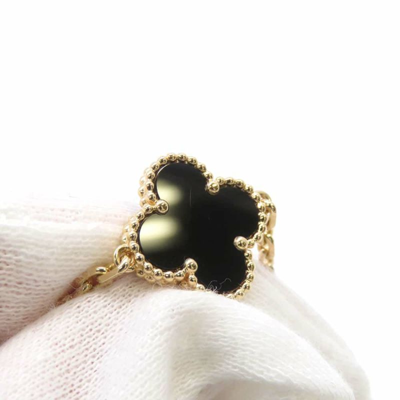 ヴァンクリーフ&アーペル ネックレス ヴィンテージ アルハンブラ ネックレス 10モチーフ オニキス K18YGイエローゴールド VCARA42700