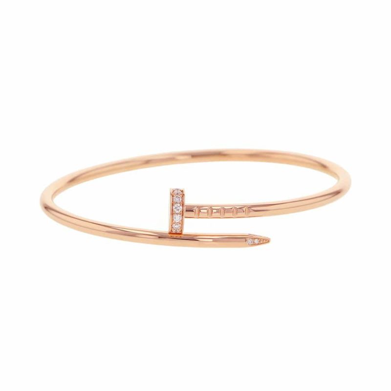 カルティエ ブレスレット ジュスト アン クル SM ダイヤモンド 20P 計0.18ct K18PGピンクゴールド サイズ14 B6065814 Cartier バングル