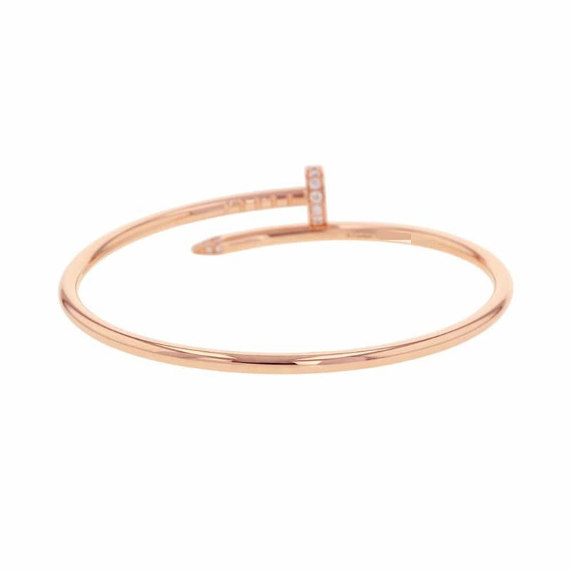 カルティエ ブレスレット ジュスト アン クル SM ダイヤモンド 20P 計0.18ct K18PGピンクゴールド サイズ14 B6065814 Cartier バングル