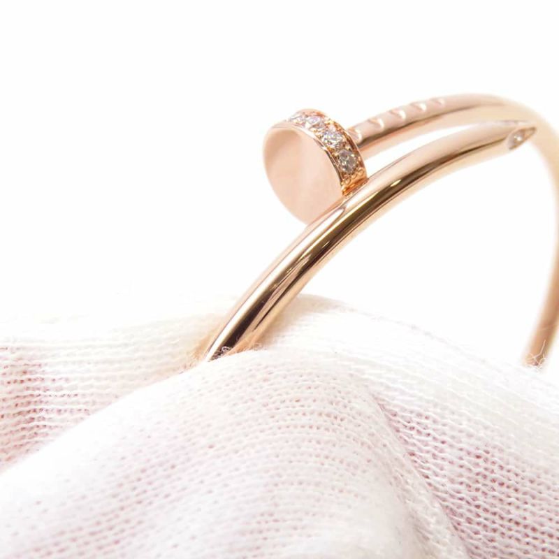 カルティエ ブレスレット ジュスト アン クル SM ダイヤモンド 20P 計0.18ct K18PGピンクゴールド サイズ14 B6065814 Cartier バングル