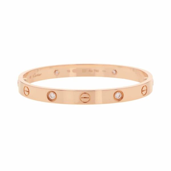 カルティエ ブレスレット ラブブレス クラシック ダイヤ 4P 計0.42ct K18PGピンクゴールド サイズ16 B6069916 LOVEブレスレット バングル