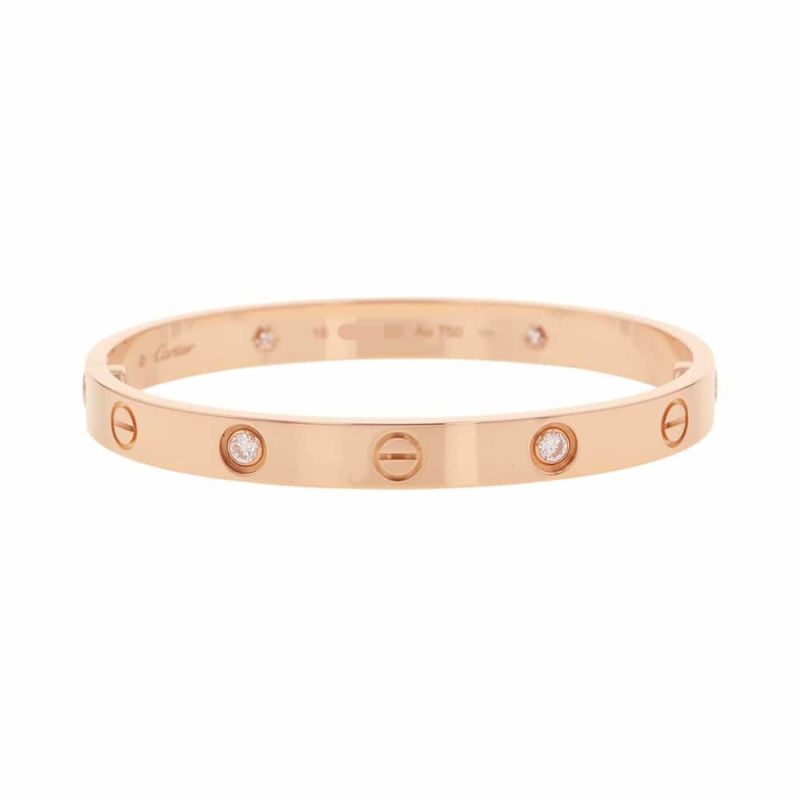 カルティエ ブレスレット ラブブレス クラシック ダイヤ 4P 計0.42ct K18PGピンクゴールド サイズ16 B6069916 LOVEブレスレット バングル