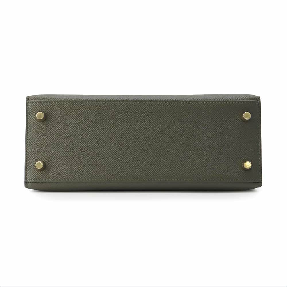 エルメス ハンドバッグ ケリー25 外縫い ヴェールグリス/ゴールド金具 エプソン Z刻印 2wayショルダー