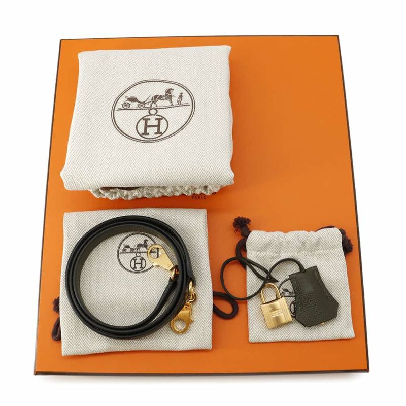 エルメス ハンドバッグ ケリー25 外縫い ヴェールグリス/ゴールド金具 エプソン Z刻印 2wayショルダー