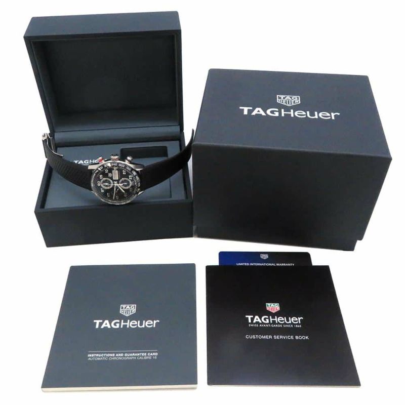 タグホイヤー カレラ クロノグラフ CBN2A1AA.FT6228 TAG Heuer 腕時計 黒文字盤