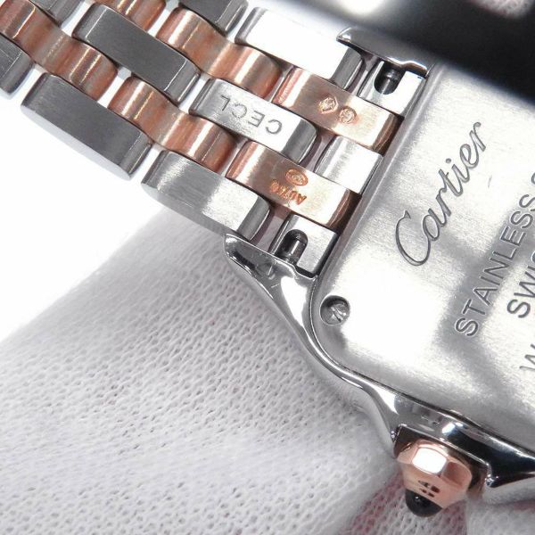 カルティエ パンテール ドゥ カルティエ SM W3PN0006 ダイヤベゼル シルバー文字盤