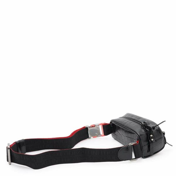 クリスチャン・ルブタン ボディバッグ ブラスター クロスボディ 型押しレザー 1215059 Christian Louboutin 黒