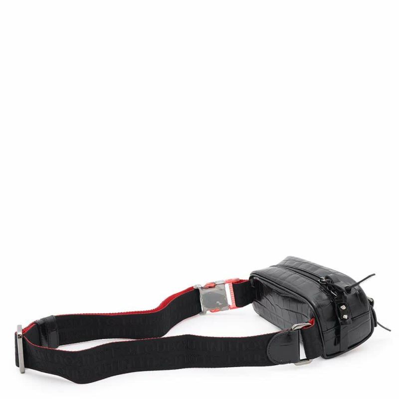 クリスチャン・ルブタン ボディバッグ ブラスター クロスボディ 型押しレザー 1215059 Christian Louboutin 黒