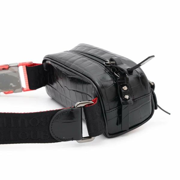 クリスチャン・ルブタン ボディバッグ ブラスター クロスボディ 型押しレザー 1215059 Christian Louboutin 黒