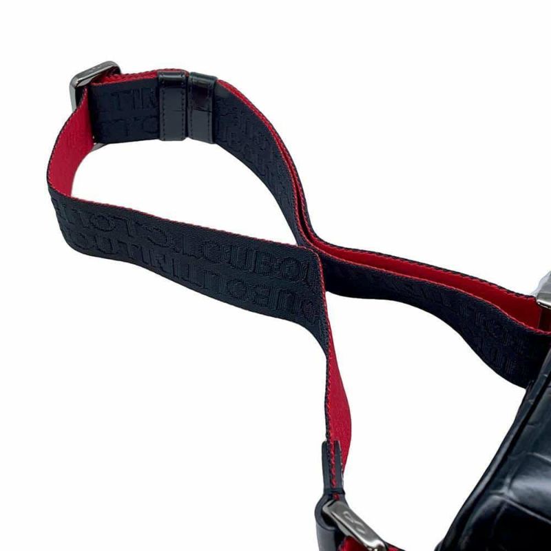 クリスチャン・ルブタン ボディバッグ ブラスター クロスボディ 型押しレザー 1215059 Christian Louboutin 黒