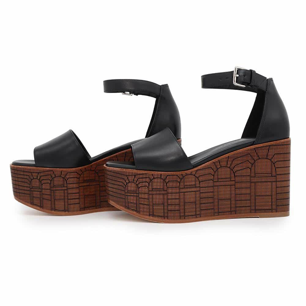 エルメス サンダル イリュージョン レザー レディースサイズ35 HERMES 靴 黒