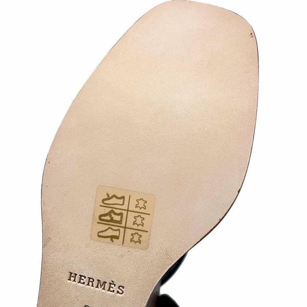 エルメス サンダル イリュージョン レザー レディースサイズ35 HERMES 靴 黒