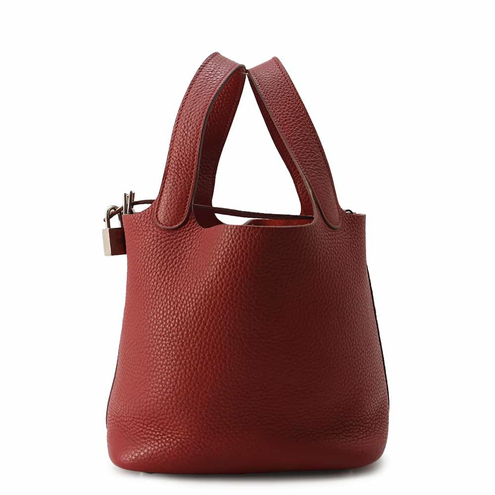 エルメス ハンドバッグ ピコタンロックPM ルージュガランス/シルバー金具 トリヨンクレマンス □R刻印