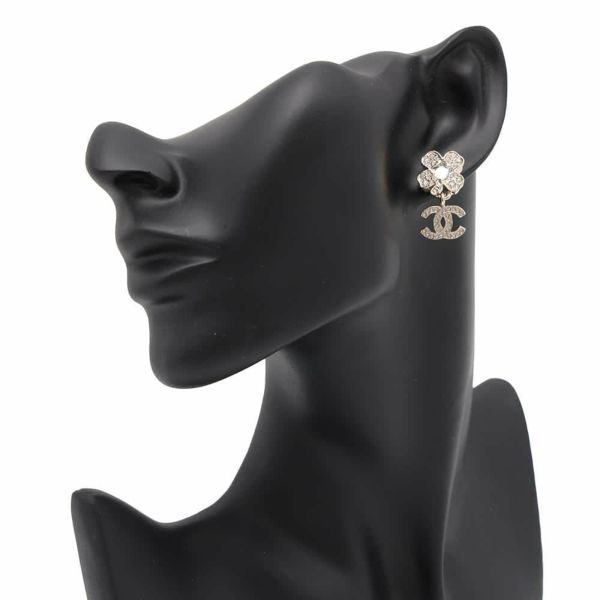 シャネル ピアス クローバー ココマーク ラインストーン B25P ABF239 CHANEL アクセサリー