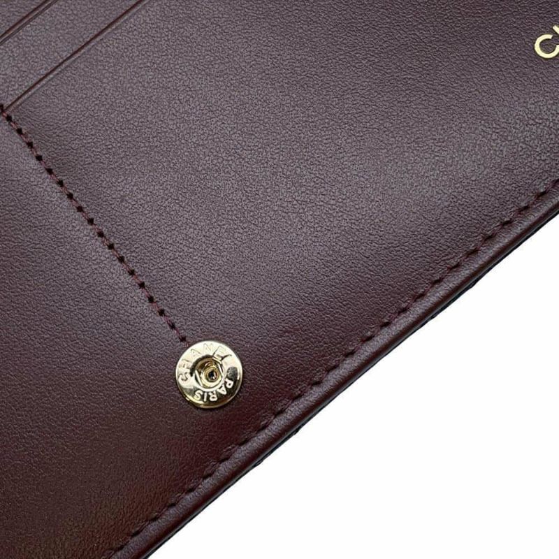 シャネル 2つ折り長財布 マトラッセ ココマーク キャビアスキン AP3877 CHANEL 財布 黒