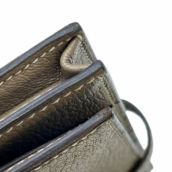 エルメス 長財布 ベアンスフレ エトゥープ/シルバー金具 シェブルミゾル U刻印 HERMES 財布