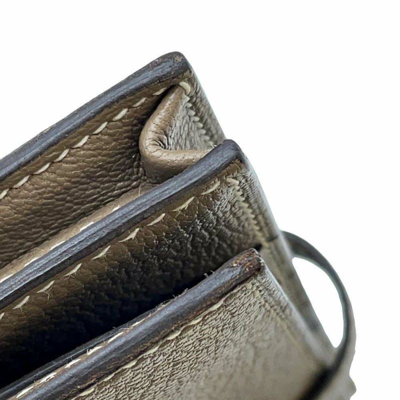 エルメス 長財布 ベアンスフレ エトゥープ/シルバー金具 シェブルミゾル U刻印 HERMES 財布