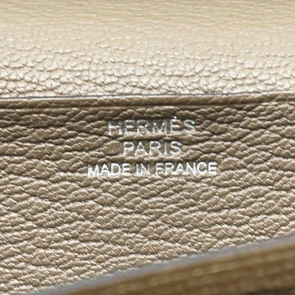 エルメス 長財布 ベアンスフレ エトゥープ/シルバー金具 シェブルミゾル U刻印 HERMES 財布