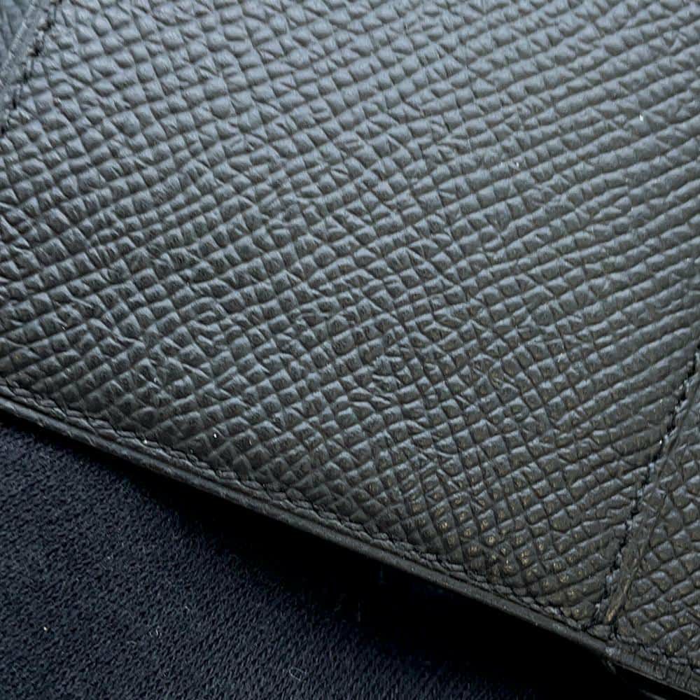 エルメス 三つ折り財布 ベアンコンビネ ブラック/ゴールド金具 エプソン W刻印 HERMES 財布