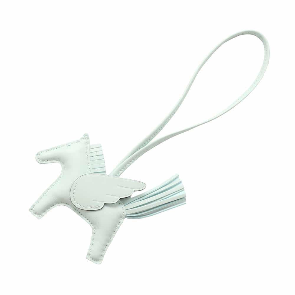 エルメス バッグチャーム ロデオPM ペガサス ヴェールペパーミント ラムスキン W刻印