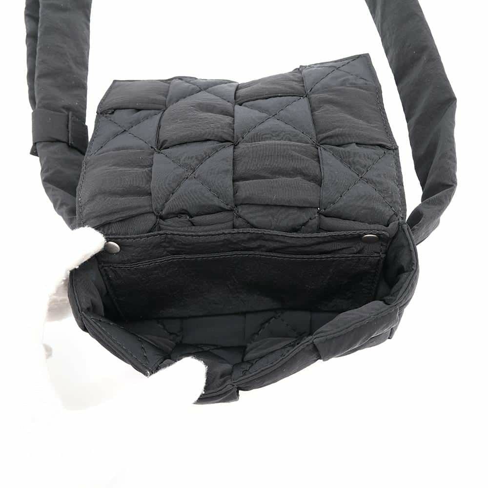 ボッテガヴェネタ ボディバッグ パデットカセット ナイロン 679763 BOTTEGA VENETA バッグ 黒