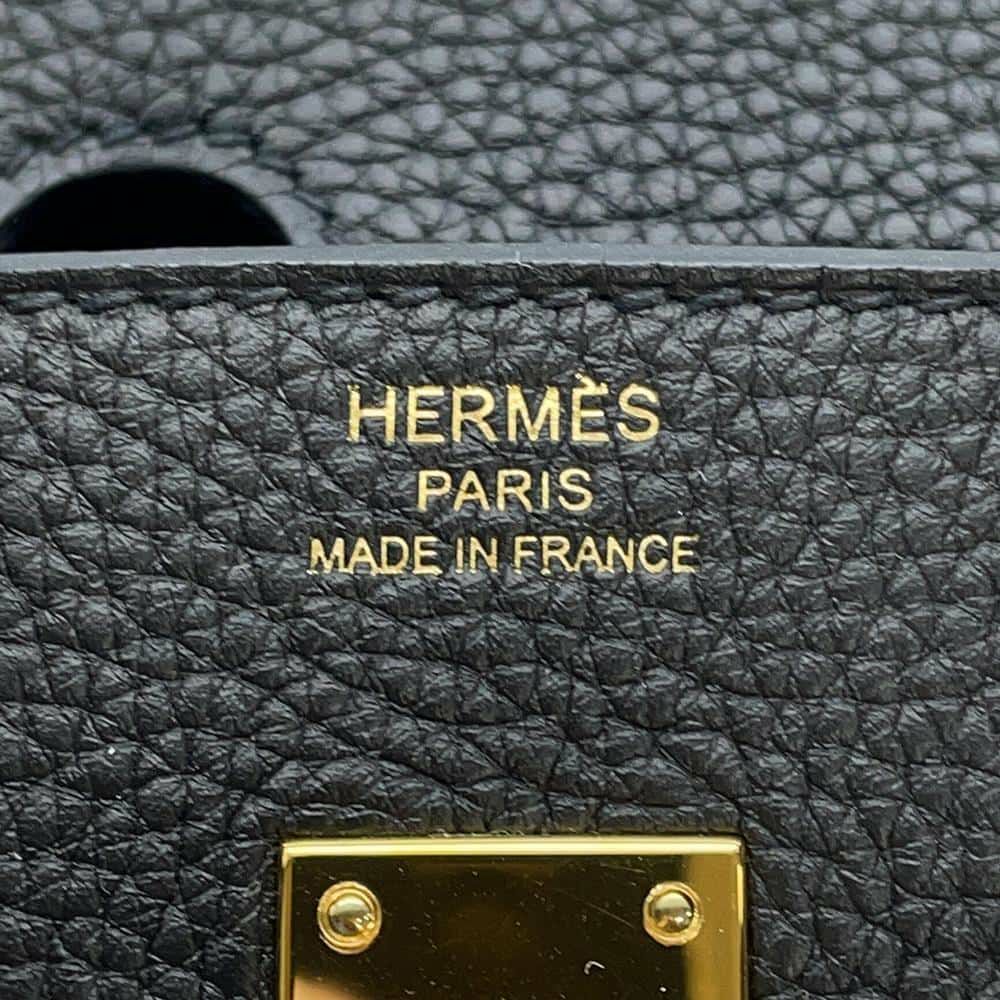 エルメス バーキン25 ブラック/ゴールド金具 トゴ U刻印 HERMES Birkin ハンドバッグ 黒
