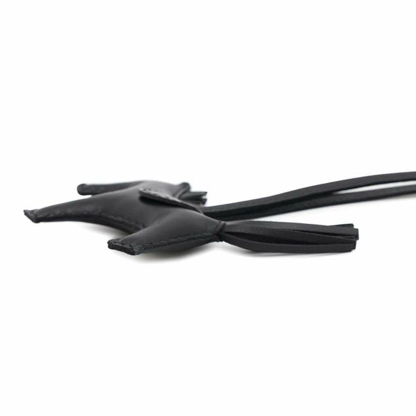 エルメス バッグチャーム ロデオPM タッチ ブラック ラムスキン/アリゲーターマット B刻印 HERMES 黒 ソーブラック