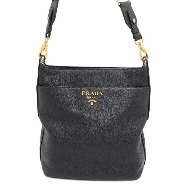 プラダ ショルダーバッグ レザー 1BE066 PRADA 黒