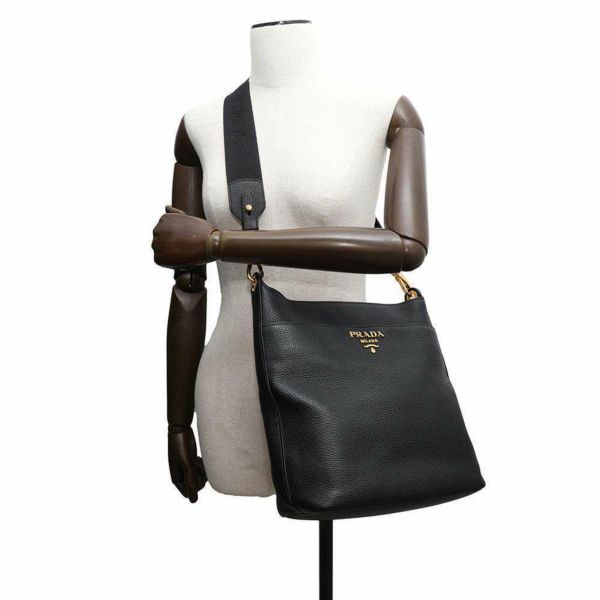 プラダ ショルダーバッグ レザー 1BE066 PRADA 黒