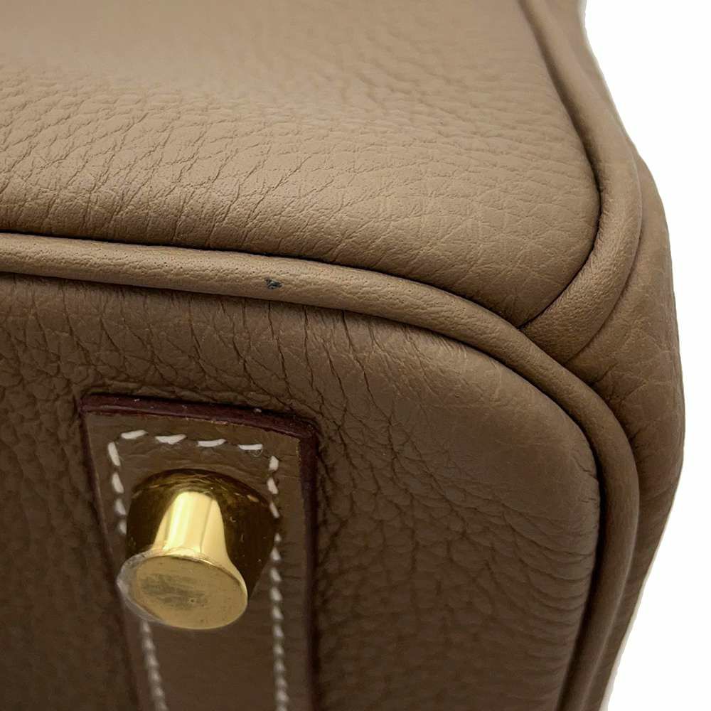 エルメス バーキン25 エトゥープ/マットゴールド金具 トゴ W刻印 HERMES Birkin ハンドバッグ