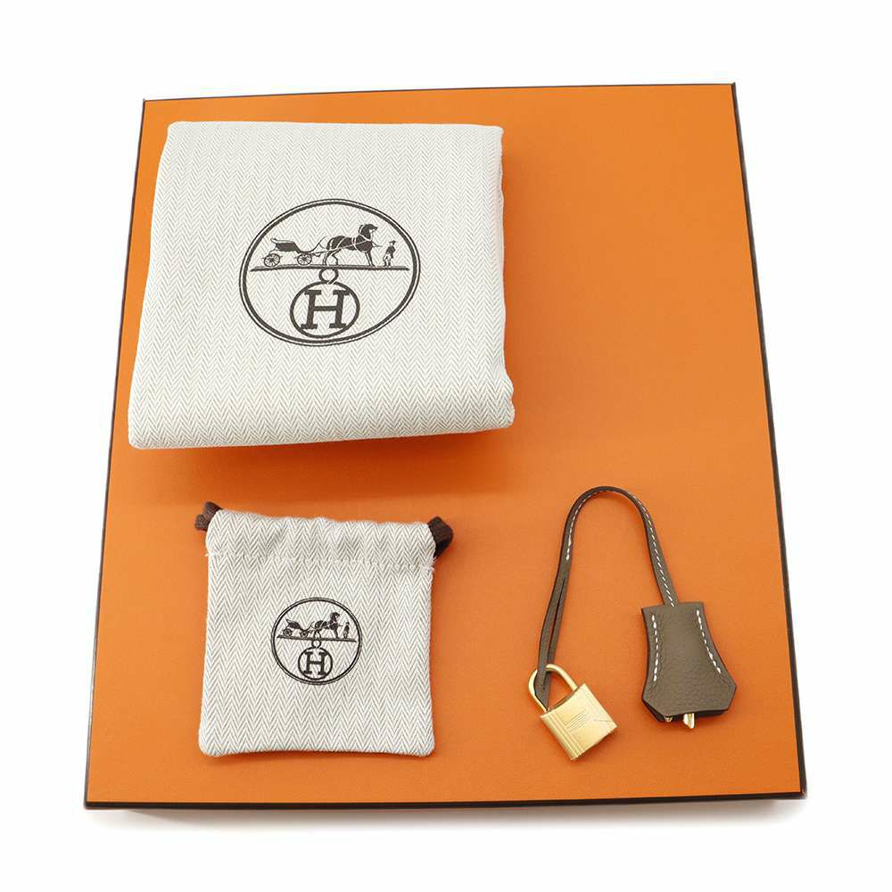 エルメス バーキン25 エトゥープ/マットゴールド金具 トゴ W刻印 HERMES Birkin ハンドバッグ