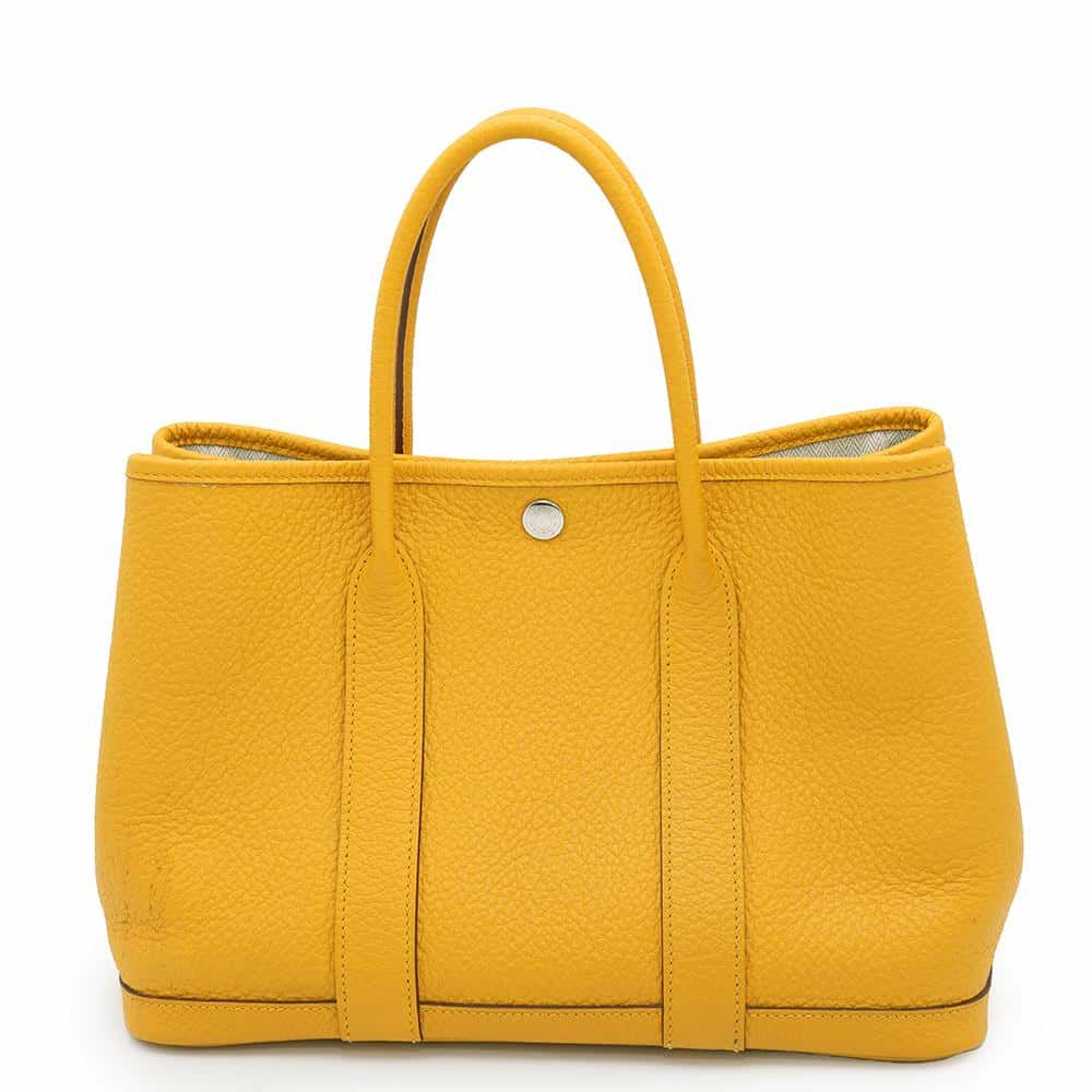 エルメス トートバッグ ガーデンパーティTPM ジョーヌアンブル/シルバー金具 ネゴンダ C刻印 HERMES