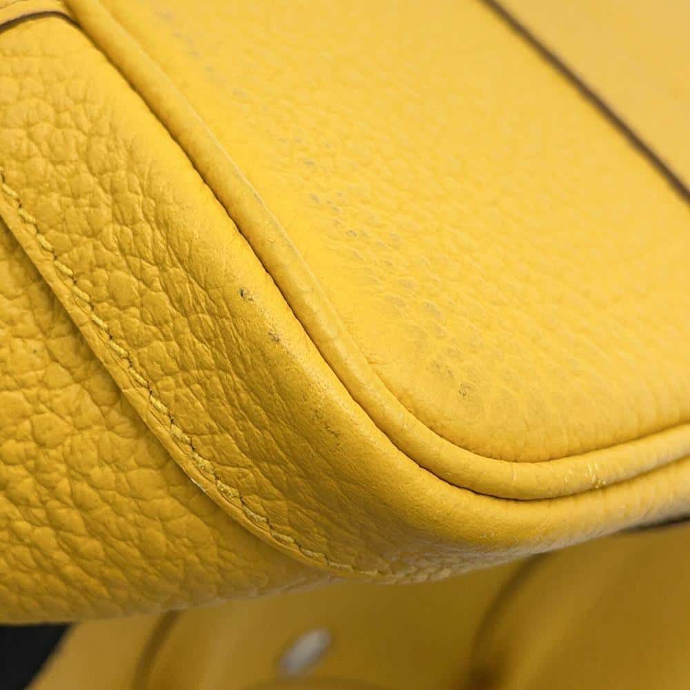 エルメス トートバッグ ガーデンパーティTPM ジョーヌアンブル/シルバー金具 ネゴンダ C刻印 HERMES