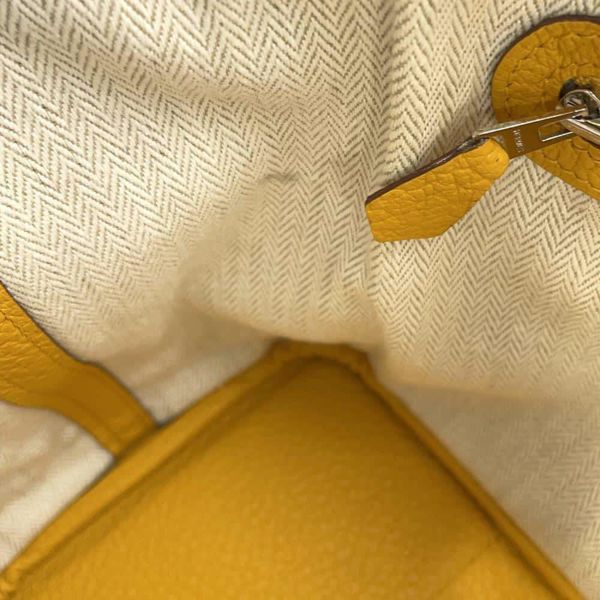 エルメス トートバッグ ガーデンパーティTPM ジョーヌアンブル/シルバー金具 ネゴンダ C刻印 HERMES