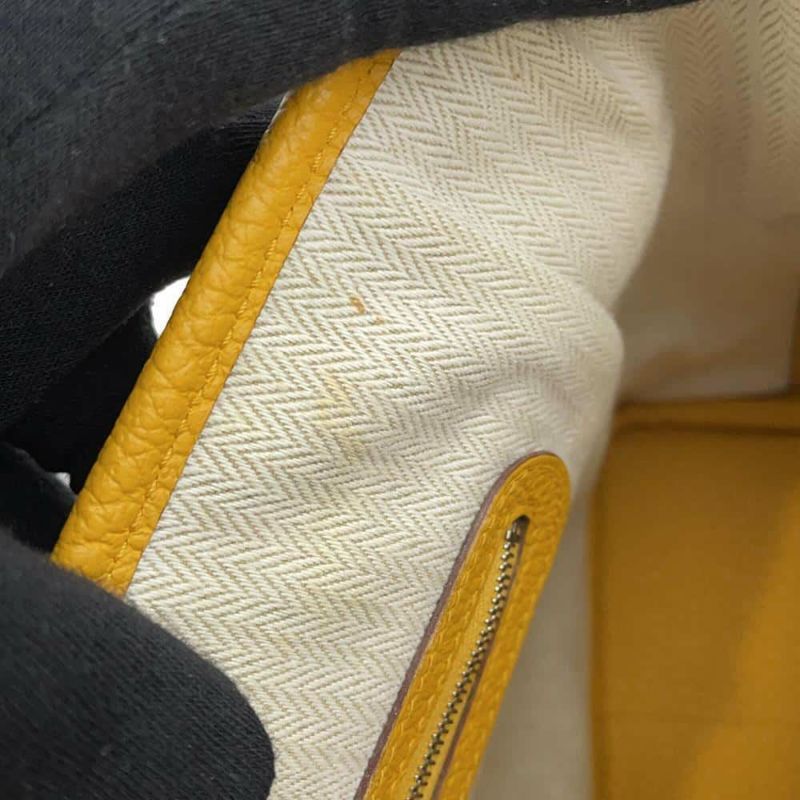 エルメス トートバッグ ガーデンパーティTPM ジョーヌアンブル/シルバー金具 ネゴンダ C刻印 HERMES