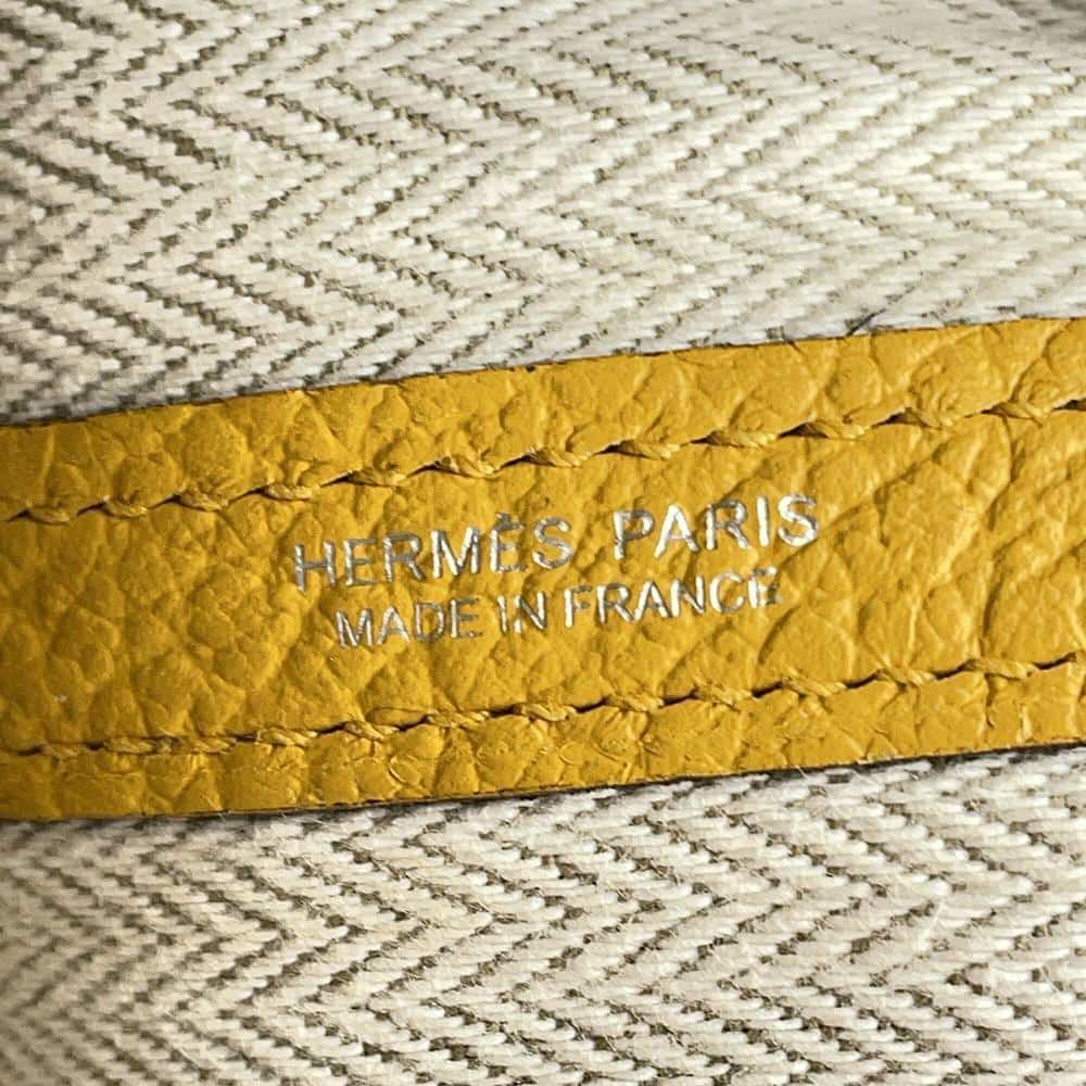 エルメス トートバッグ ガーデンパーティTPM ジョーヌアンブル/シルバー金具 ネゴンダ C刻印 HERMES