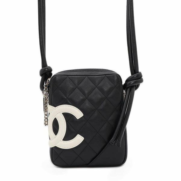 シャネル ショルダーバッグ カンボンライン スモール ココマーク カーフレザー A25177 CHANEL 黒