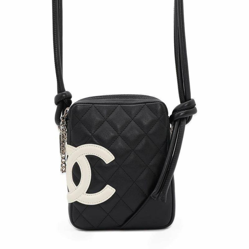 シャネル ショルダーバッグ カンボンライン スモール ココマーク カーフレザー A25177 CHANEL 黒