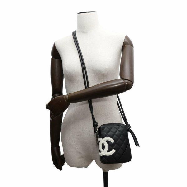 シャネル ショルダーバッグ カンボンライン スモール ココマーク カーフレザー A25177 CHANEL 黒