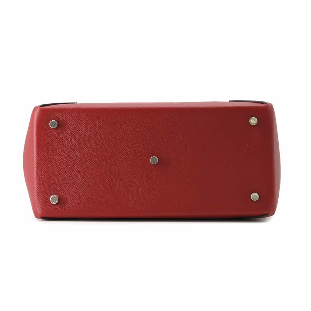 エルメス マキシボックス カバス 30 ルージュグレナ/シルバー金具 エバーカラー/エプソン X刻印 HERMES