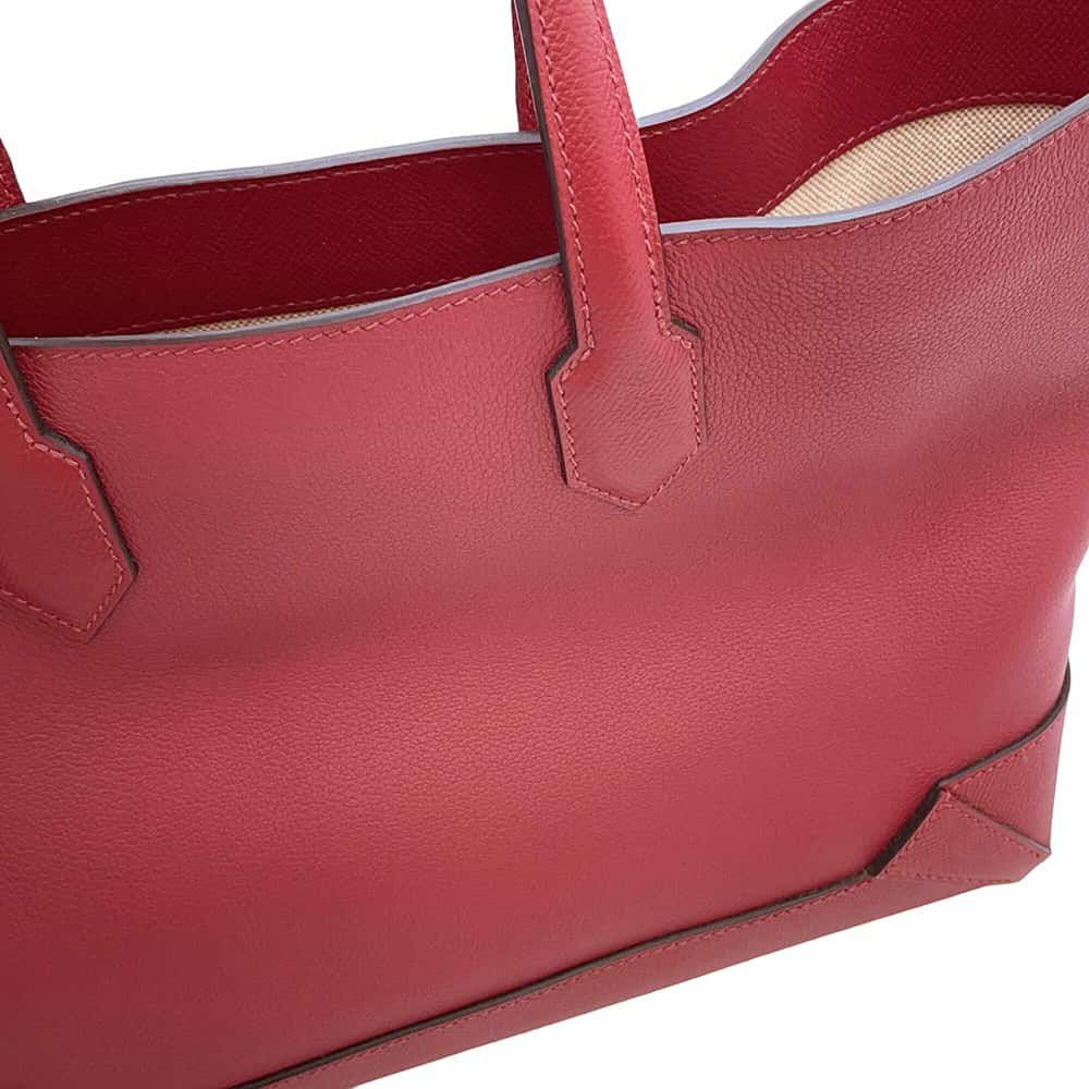 エルメス マキシボックス カバス 30 ルージュグレナ/シルバー金具 エバーカラー/エプソン X刻印 HERMES