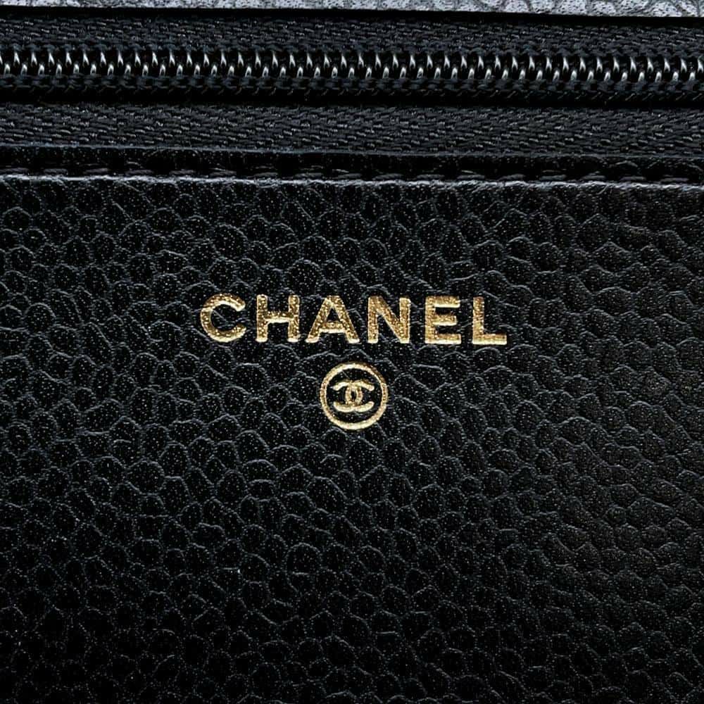 シャネル チェーンウォレット クラシック マトラッセ ココマーク キャビアスキン AP0250 CHANEL 財布 黒