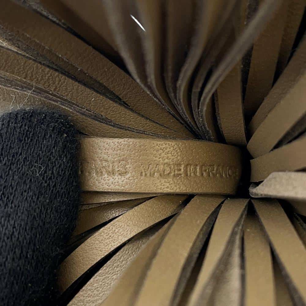 エルメス キーホルダー カルメン エトゥープ/シルバー金具 ラムスキン W刻印