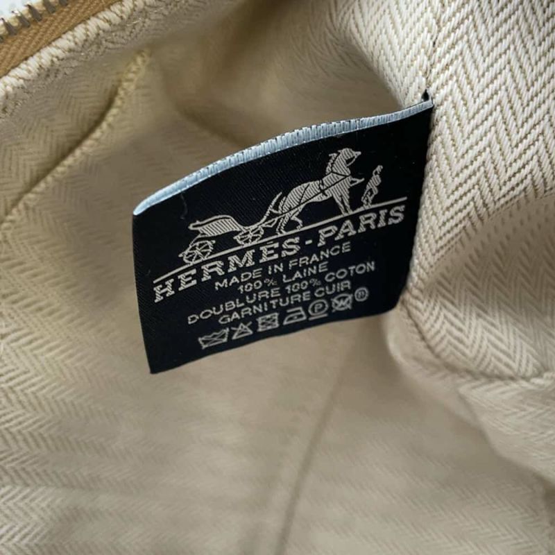 エルメス ポーチ ブリッド・ア・ブラックPM オ・カレ セージ/シルバー金具 キャンバス HERMES ポーチ