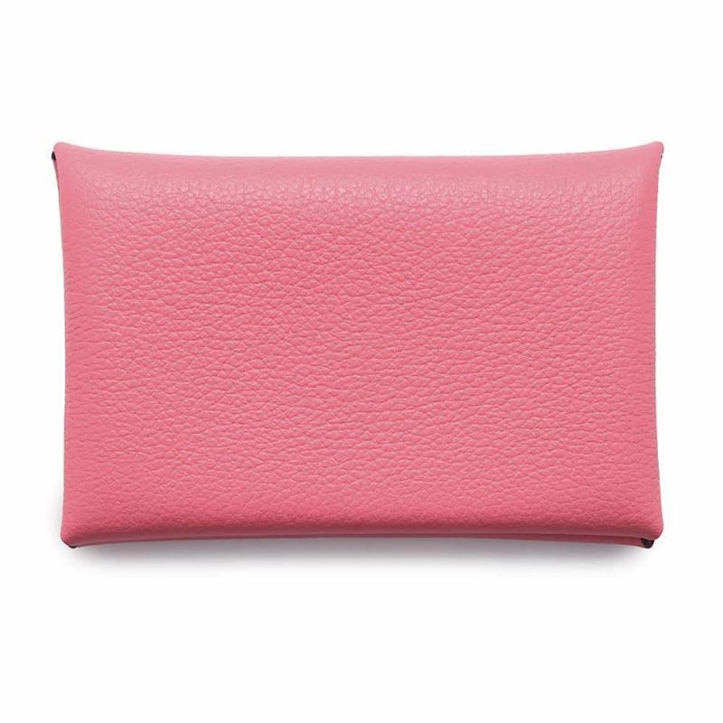 エルメス カードケース カルヴィ ローズアザレ エバーカラー W刻印 HERMES 名刺入れ